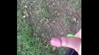 jerk off outdoors