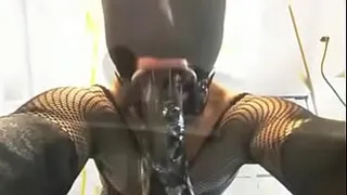 Amateur hooded BDSM girl slapped and fucked - 2
