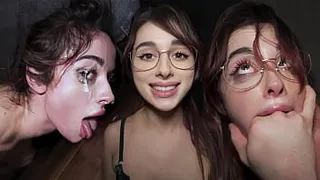 DADDYS FLOOR LICKING WHORE - She Made Him Cum In Her EYES