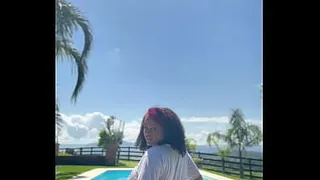 Chubby Ebony Farting like Crazy in the Pool