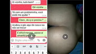 Naughty neighbor asked to change the gas for whatsapp and ended up taking milk in bed (Naughty story)