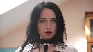 Boss Nick Punished new Dirty Secretary Darsi Devil! Nick's anal casting (0,001% pussy, rimming, slap) NRX110