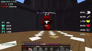 Sitting sword on the little redhead's square ass
