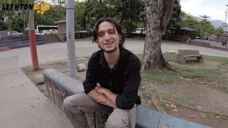 Convincing a girl near the bus station to film