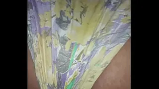 Flirting the brunette's ass and caressing her uterus, in that romantic way.