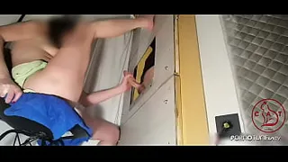 Horny MILF at Gloryhole Front Fuck and Creampie by Big Cock