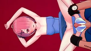 Ram gives footjobs in the love hotel (he only wears a towel)