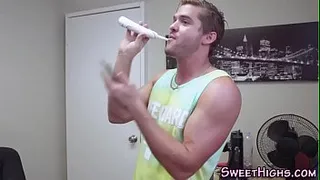 teen oiled up and rubbed down
