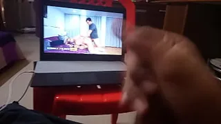 Jerking off big dick