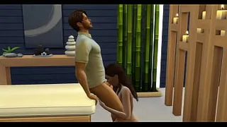 Masseuse Fucks Hot Girl SIMS SEX (Nessastarxxx)