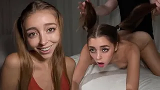 MANHANDLED BY HER ROOMMATE - Desperate Spanish Teen Fucked Like Meat