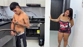 My stepmother lets me cum in her ass in exchange for not telling anyone that I'm addicted to XXX videos.