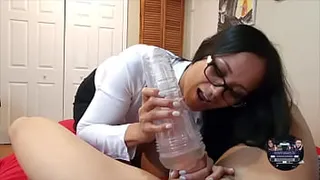 Step-Mom Fleshlight Sperm Extraction