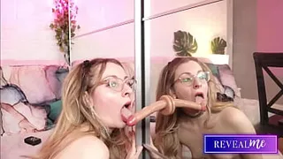RevealMe || SEXY ITALIAN MILF IN BLACK LINGERIE: TITS TEASE, PUSSY SPREAD, DILDO RIDE & ANAL PLAY