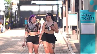 Goth pawg sluts public fucking & eating booty