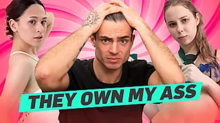 VIP4K. 2 Russian NYMPHOMANIACS giving a dude a proper all the way licking