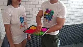 Holi Special Holi with the Bestfriend Saara and fucks her in a nice way