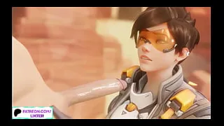 TRACER DO AMAZING BLOWJOB AND GETTING CUM 60FPS