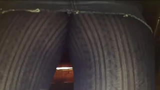 Upskirt pantyhose under the table