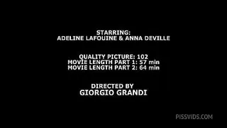 Adeline Lafouine VS Anna de Ville #2 Wet, 6on2, Fisting, ATOGM, DAP, Gapes, ButtRose, Pee Drink, Squirt Drink, Swallow GIO1989