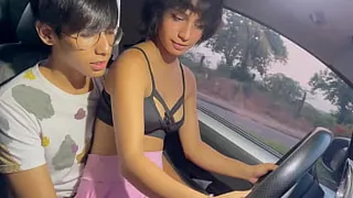 I fuck my shy stepsister hard in my stepdad's car while we go to the mall.