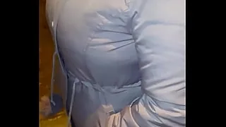 HARASSING A BIG ASSED VENEZUELAN MATURE IN THE STREETS OF LIMA WITH RED THREAD PART 2