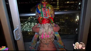 BBC Clown Fucked Big Booty at NYE Rooftop