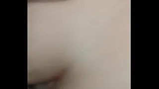 Milk drips from her ass