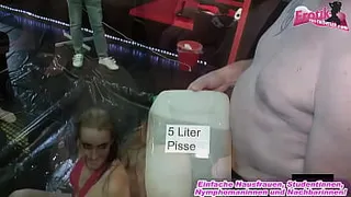 German extreme piss party in swinger club with lots of urine