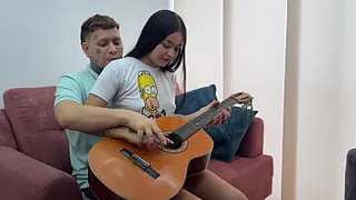I teach my little stepsister how to play the organ and I cum so hard in her.