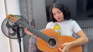 I help my little stepsister with her music lessons and end up fucking her hard until I cum.