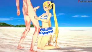 Marie Rose bikini sucking on the beach | 1 | DOA | Full & POV on Sheer & PTRN: Fantasyking3