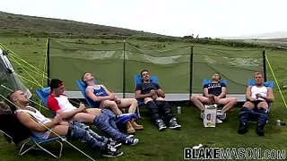 British studs take their dicks out during outdoor picnic