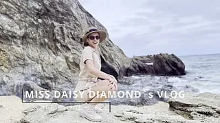 Eating Choco Cake on Diamond Blue Beach SFW