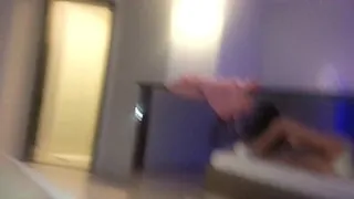 Bubble butt MILF model in black lingerie Daniella Dior