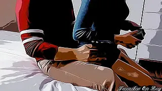 My Hot Sister-in-Law Wants to Learn to Play Video Games Sitting on My Legs Part 1 - Cartoon Version