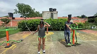 I fuck a stranger to teach her how to jump rope, I take her home to give her the best fuck of her life until I fill her with lots of milk