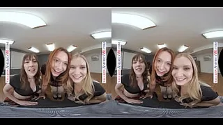 Naughty America - College cutties Harlow West, Mia Kay, & Raven Right take their dare game in a slutty direction