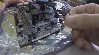 Specialist delights assembling PC with hot teacher