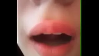 Girlfriend savoring my milk before eating it