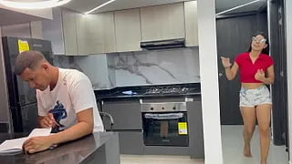 I fuck my virgin stepbrother and he ends up giving me a nice fuck with his huge cock until he fills my ass with milk