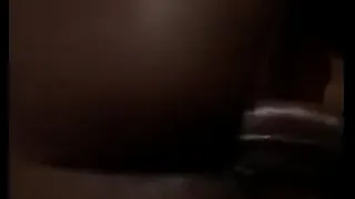 Coarse roll goes in and out easily in the horny hot babe's wet pussy
