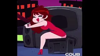 FNF girlfriend shaking her ass to the sound of her own farts