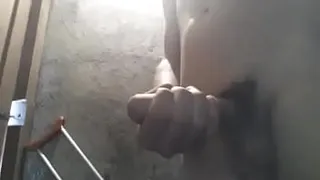 Young man finishing a lot