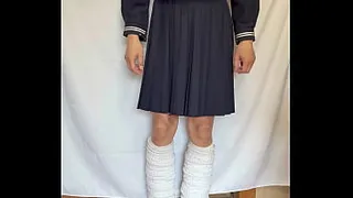 Delusion Sailor Suit Chu-bo- with Sexy Lingerie and Shiny Anal Plug