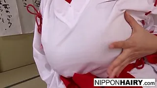 Beyond busty babe gives a sloppy bj & titty fuck