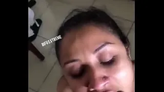 bitch making hot blowjob