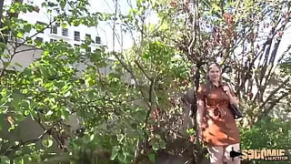 Busty milf Alice fucks two men