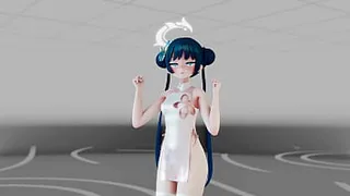 Blue Archive Ryuuge Kisaki Hentai Undress Dance Mmd 3D Blue Hair (CLIP)