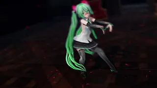 Miku Hatsune Undress Dance Hentai Pussy Plug Toy Reversible Campaign Song MMD 3D Green Hair (CLIP)